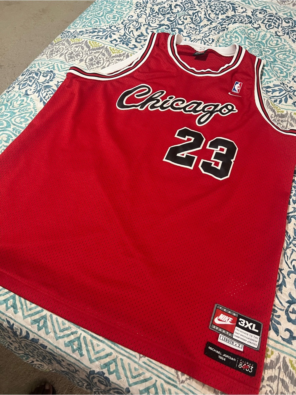 Michael Jordan Nike Chicago 23 Red Basketball Jersey - 3XL